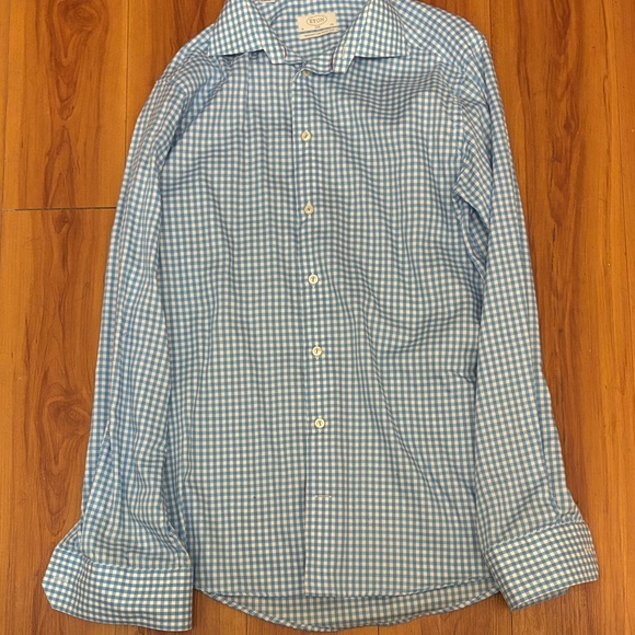 Eton BUNDLE Blue and Brown Checkered Casual Shirts EXCLUSIVE FOR NORDSTROM - Picture 4 of 4
